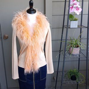 Dana Buchman Faux Fur Cardigan Sweater